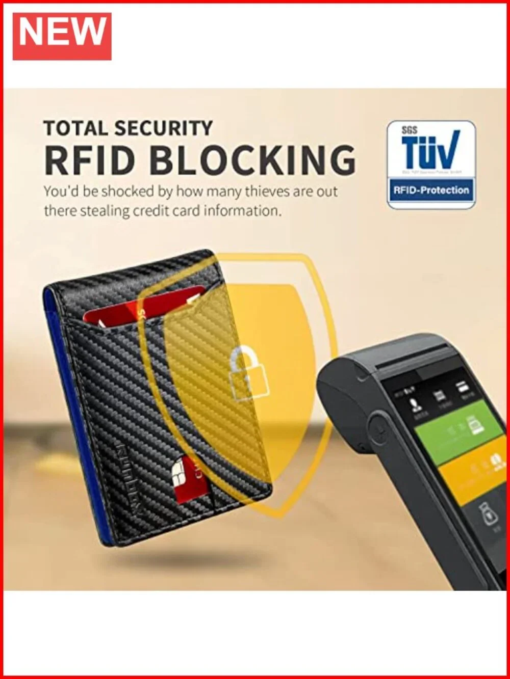 Slim Bifold Wallet RFID Blocking Genuine Leather 11 Card Slots
